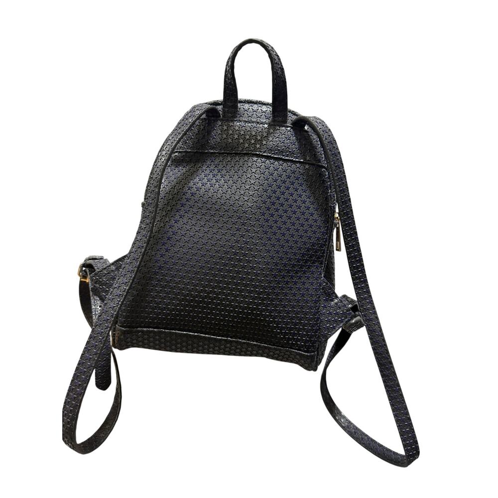 Small Black Star Pattern Backpack Navy Blue Stars Mini Daypack celestial Boho - Picture 5 of 10
